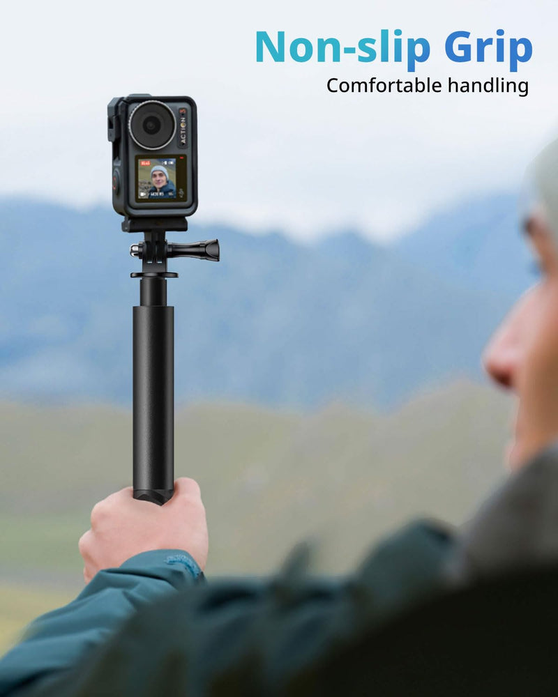 UBeesize 60-in Invisible Selfie Stick, Extended Monopod Pole for Insta360 ONE X2 DJI OSMO Action GoPro Hero Series (Buckle Mount for GoPro and Carabiner Lanyard Included)