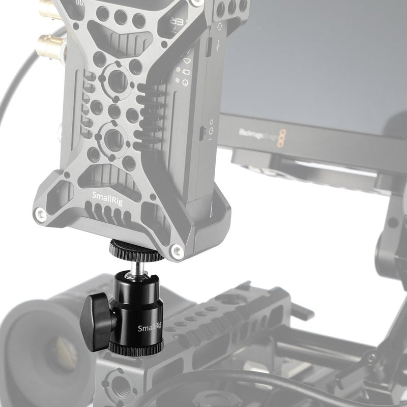 SmallRig 1/4" Camera Hot Shoe Mount, Ballhead Tripod with Additional 1/4" Screw, 2pcs Pack - 2059 2 Pack