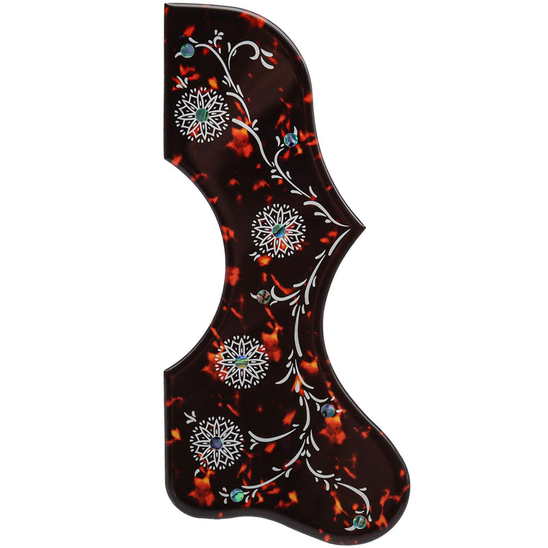 Acoustic Guitar Pickguard 2.4mm Super Scratch-Resistant Tortoise Red No Drill Required (Dark Tortoise) Dark Tortoise