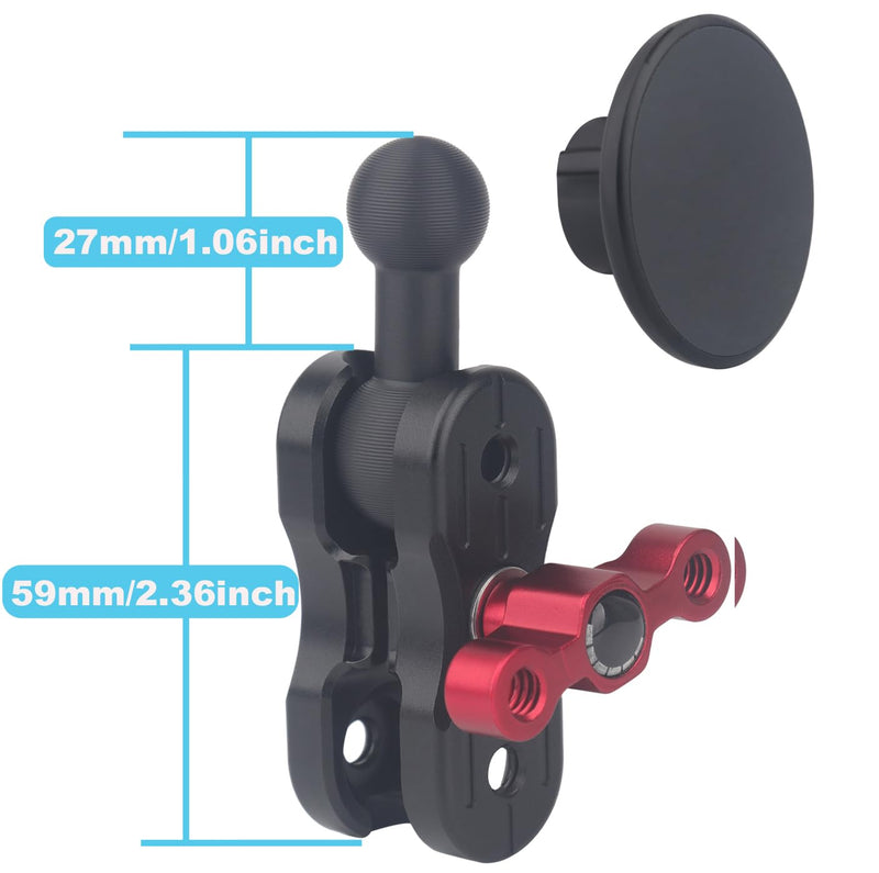 20mm Ball Socket Arm with Magnetic Phone Holder for Magsafe & All Smartphones – Compatible with Bulletpoint Mounting Solutions | Heavy-Duty Aluminum Arm (Round)