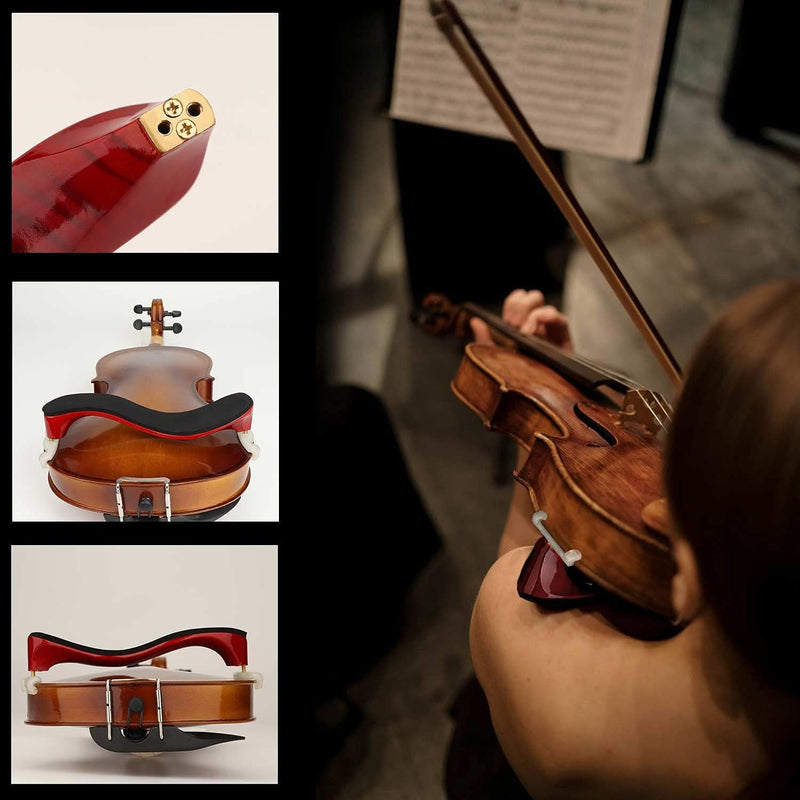 PERLMAN Violin Shoulder Rest for 3/4 Size 4/4 Size, Adjustable Shoulder Rest for Violin, with Height Adjustable Feet Comfortable Foam Pad for Kids Adults
