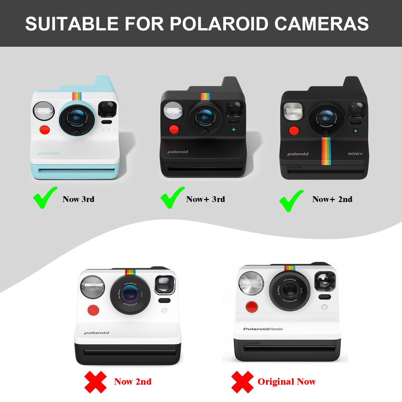[AUSTRALIA] - WOGOZAN Lens Cap for Polaroid Now Gen 3, Now+ Gen 2/3rd Instant Camera, Lens Cover for Polaroid, Aluminum Alloy Lens Cap & Inner Cushioning Sponge with Storage Bag (No Camera) - Black 