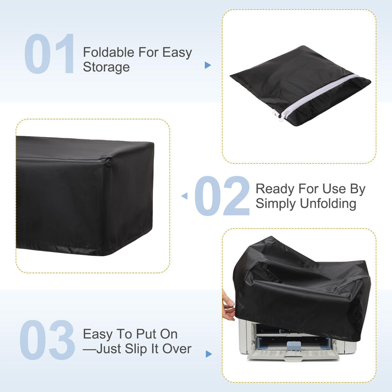 Generic 17.72 Inch Printer Dust Cover Case, 1Pcs Water Proof Static Free Polyester Protective Covers Jacket for Various Printers or Copiers, Black