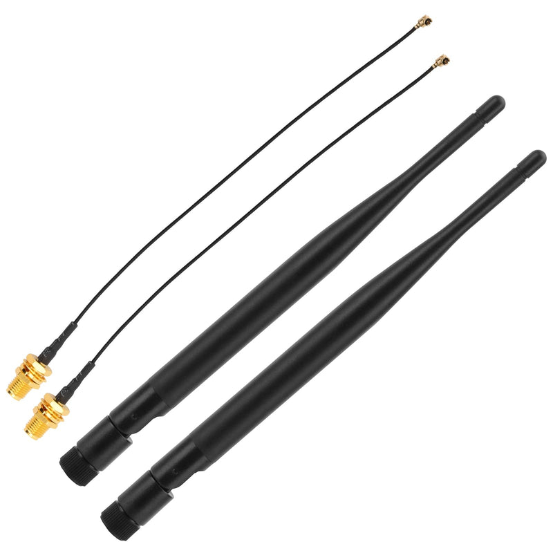 2 PACK 915MHz LORA Antenna 5DB Gain Omni SMA Male Connector + RF Antenna Adapter Cable
