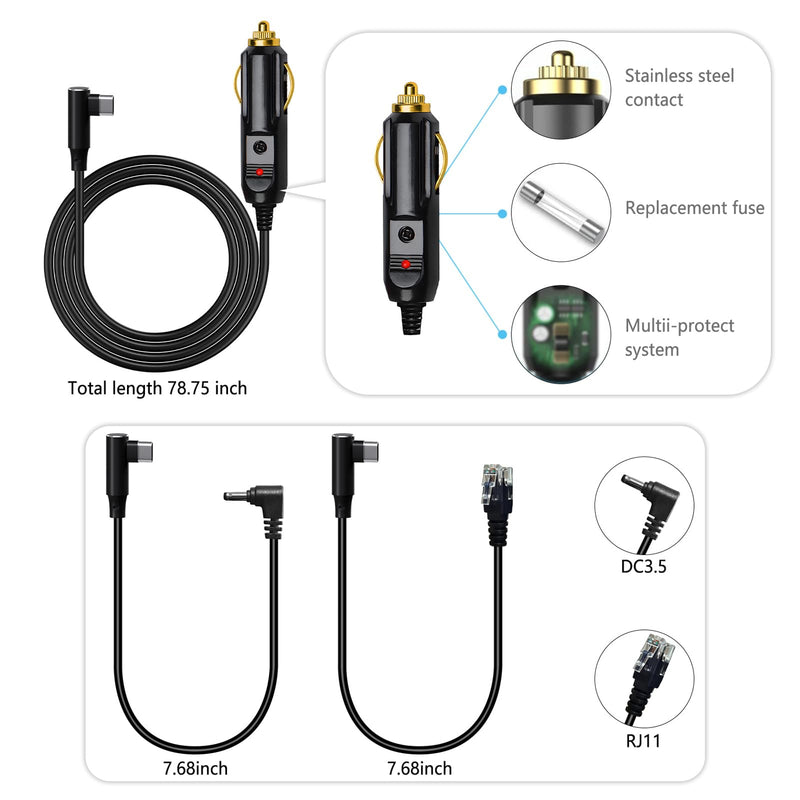 Universal Magnetic Rearview Mirror Bracket/Radar Detector Power Cord | Aluminum Radar Detector Mount,Compatible Uniden R3 R4 R7 R8,Escort,Cobra,Valentine V1 Gen2,Whistler ect