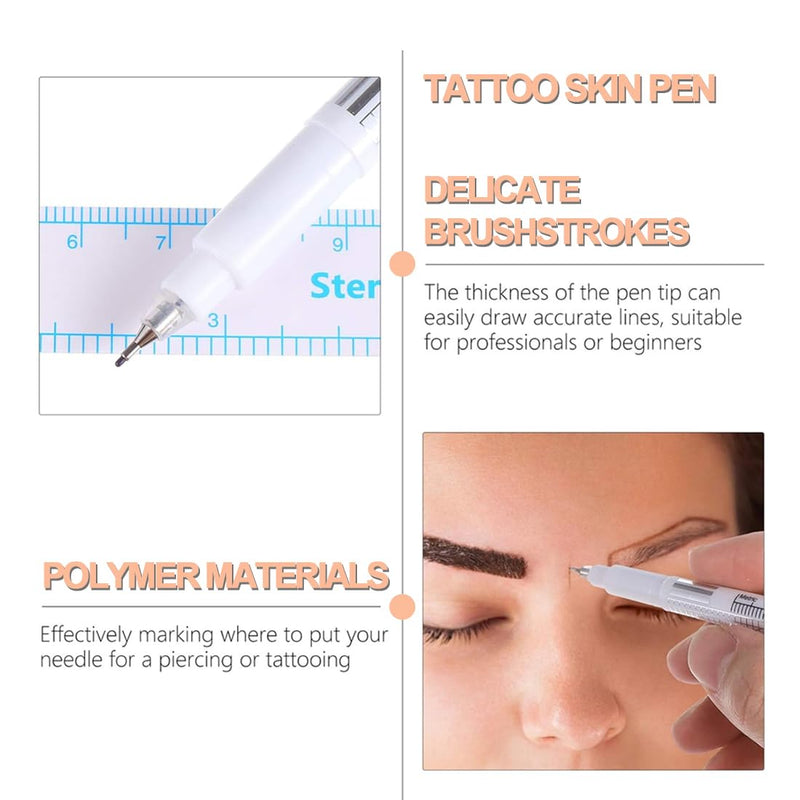 [AUSTRALIA] - HAZMA 1 Tattoo Pen Set Includes a Double-Headed Tattoo Pen and a Tattoo Eraser, Temporary Tattoo Markers for Skin, Tattoo Pens for the Skin, Skin Marking Pen 