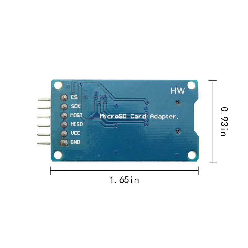 Maxmoral 2PCS Micro SD Storage Board Memory Shield Expansion Module 6 Pin SPI Interface Mini TF Card Adapter Reader