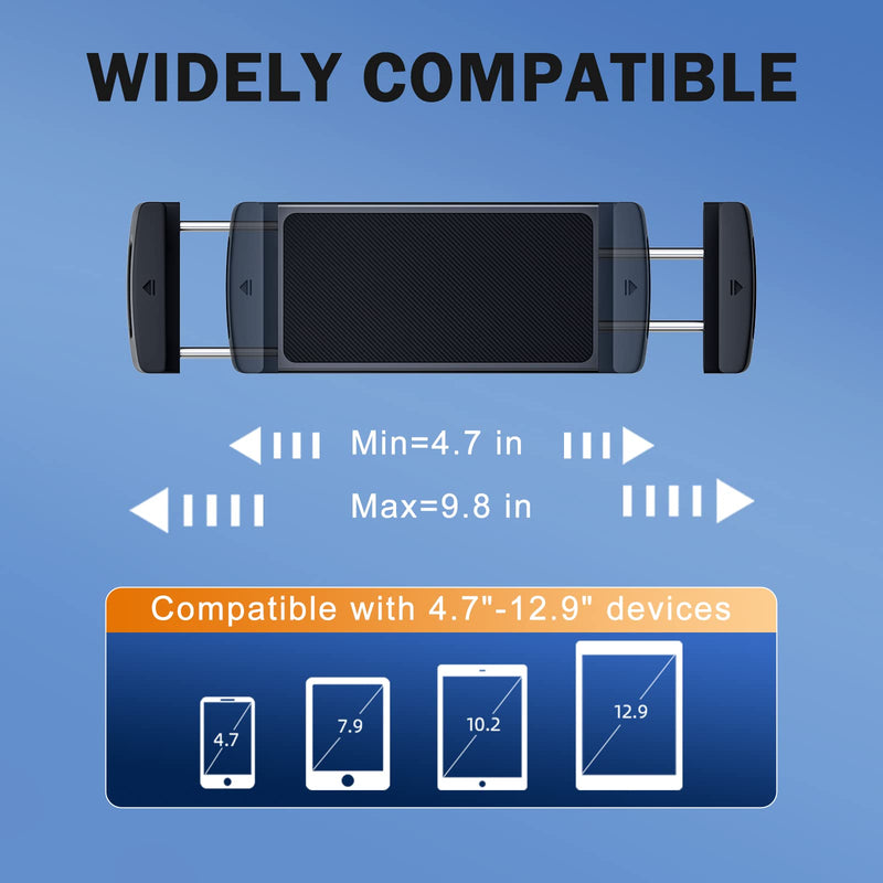 Z Fold 6 Car Mount Accessories, Secure Clamp, B Vent Clip | Car Phone Holder for Z Fold 7 6 5 Pixel Pro Fold iPhone iPad, 360° Rotatable, Grip Firmly, Case Friendly, Broad Compatible