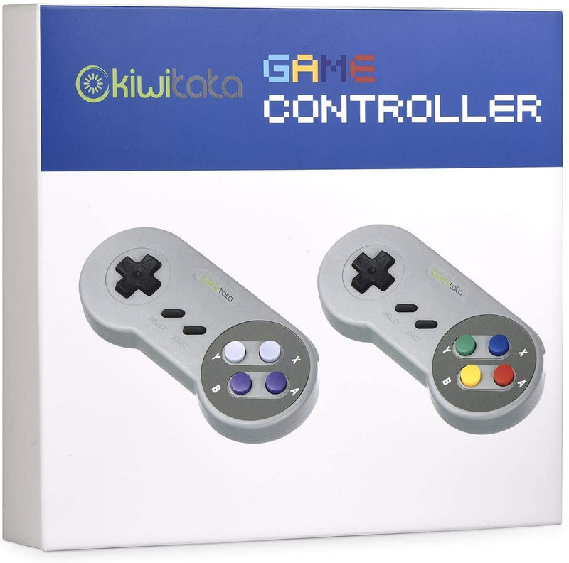 2X Classic SNES USB Controller for Retro Gamings, kiwitatá Super NES USB Wired Game Controller Joystick for Windows PC Mac Raspberry Pi