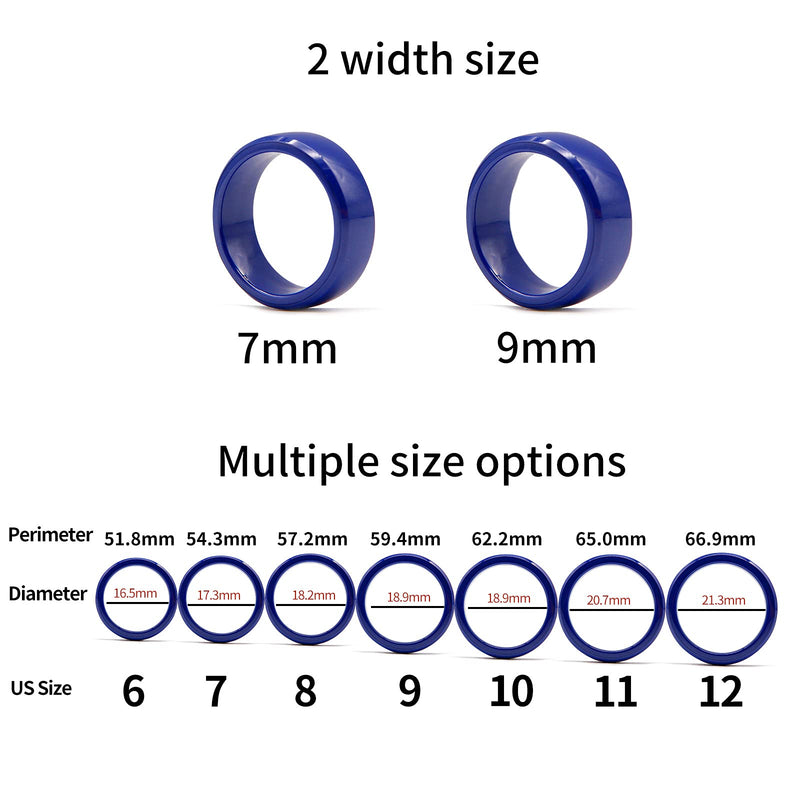 COLMO Model 3 Smart Ring Accessory for Tesla Model 3 Key Card Key Fob Replacement Ceramic RFID Smart Ring US 6Support Customization Fast Priority Delivery Worldwide (7mm US 6 Blue)