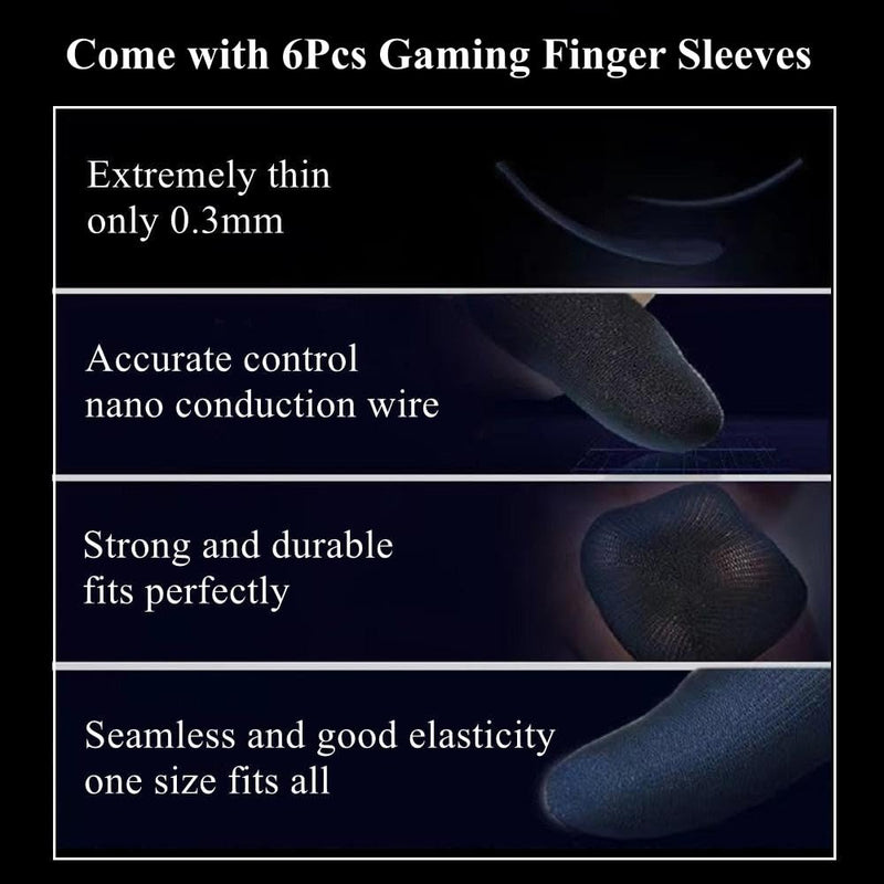 Touchscreen Gloves for Sweaty Hands, High-Sensitive Anti-Sweat Breathable Seamless Gaming Gloves for Tablet iPad/Mobile Phone PUBG Game Gloves for Gaming