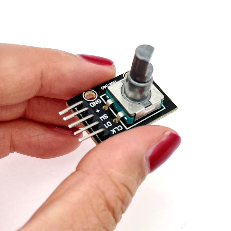 JZK KY-040 Rotary Encoder, 5 Pin 360 Degree Rotary Encoder, Module KY-040 Rotary Encoder, Push Button Switch, Pack of 5