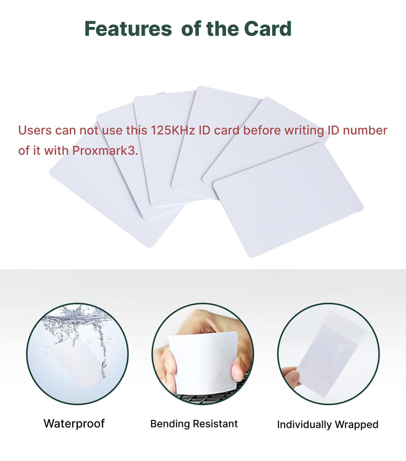 20pcs RFID ID Card 125KHz Rewritable Atmel T5577 Chip Hotel Key Access Control Time Attendance System
