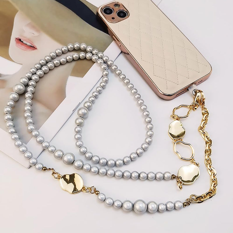 Phone Crossbody Chain CellPhone Lanyard,Universal Phone Chain Strap with Tether Patches Compatible with Most Phones P