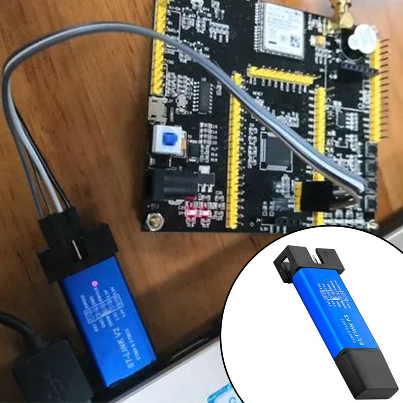 [AUSTRALIA] - 3pcs ST-Link V2 Programming Device Emulator Downloader (Random Color) with Wires for STM8 and STM32, Aluminum Housing Compatible with Arduino, Mini Debugger and Programming Emulator 