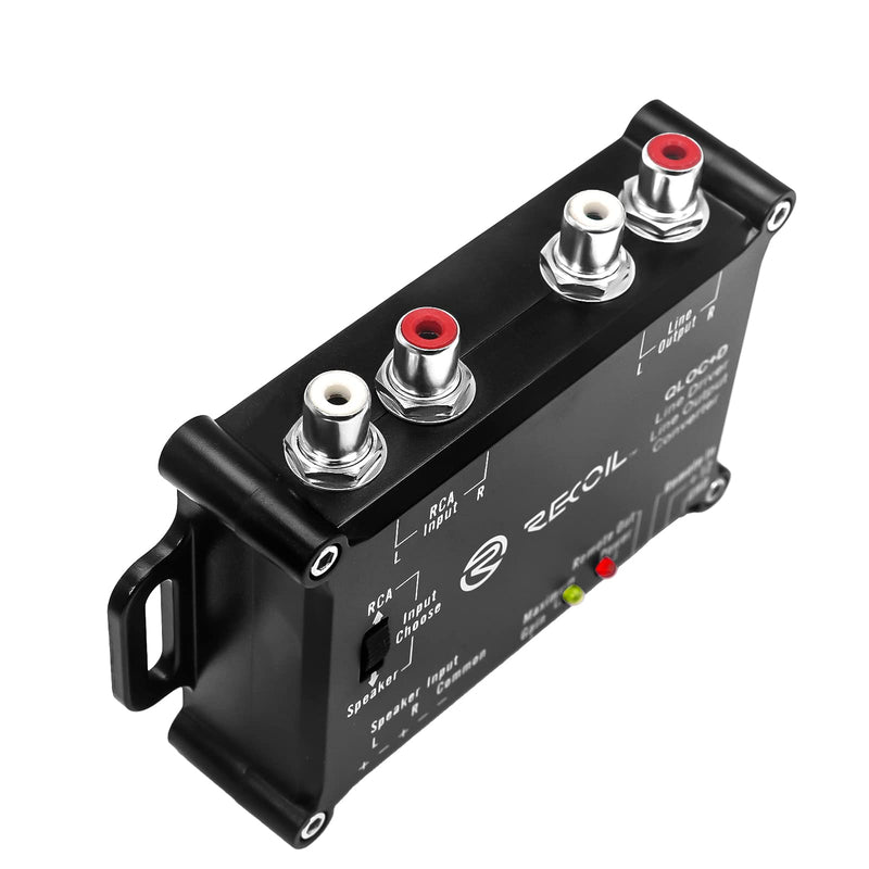 Recoil LOCD Active 2-Channel Line Output Converter Driver 2-in-1, 10V Line Output Signal with Auto Sense Remote Turn-on