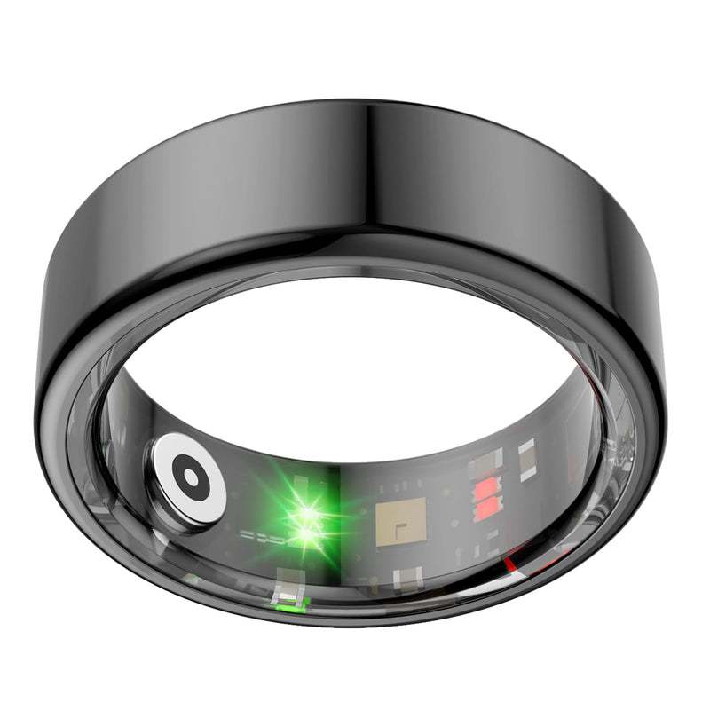 Diyeeni Smart Ring Health Tracker, Smart Ring for Fitness Sleep Tracking, 24H Heart Rate Monitoring, Water Resistant BT Fitness Tracker Ring, Body Temp Detection, Remote Control 9# Tarnish