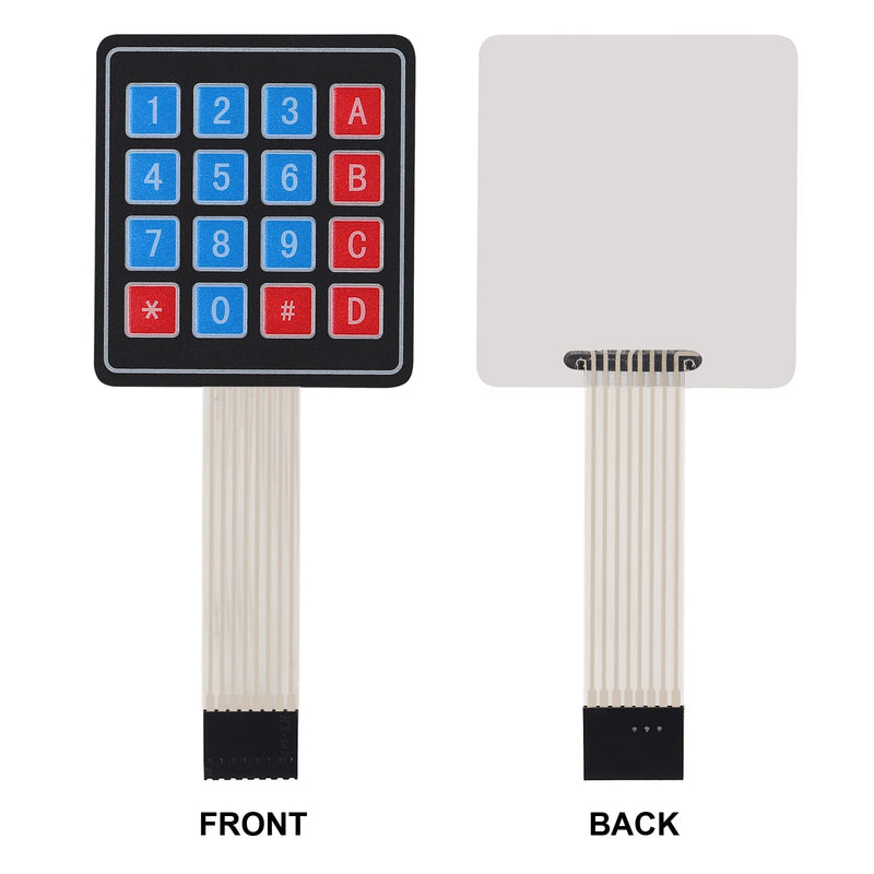 10pcs 4x4 Matrix Array Membrane Switch Keypad Keyboard 16 Key Matrix Array Membrane Switch 8pin Keypad Keyboard Microcontroller