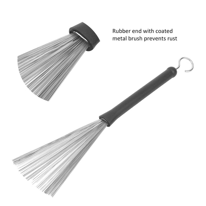 1 Pair Retractable Drum Wire Brushes Drum Stick Brushes for Jazz Folk Rock Band Playing Accessories