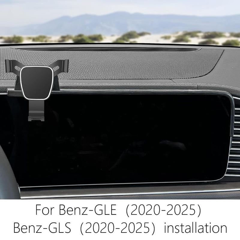 Car Phone Holder for Mercedes Benz GLE Class 2020 2021 2022 2023 2024 2025 2026 , GLS Class 2020-2026 Auto Accessories Navigation Bracket Interior Screen Decoration Dash Board Mobile Cell Mount case for Benz GLE / GLS 2020-2026 【Screen】