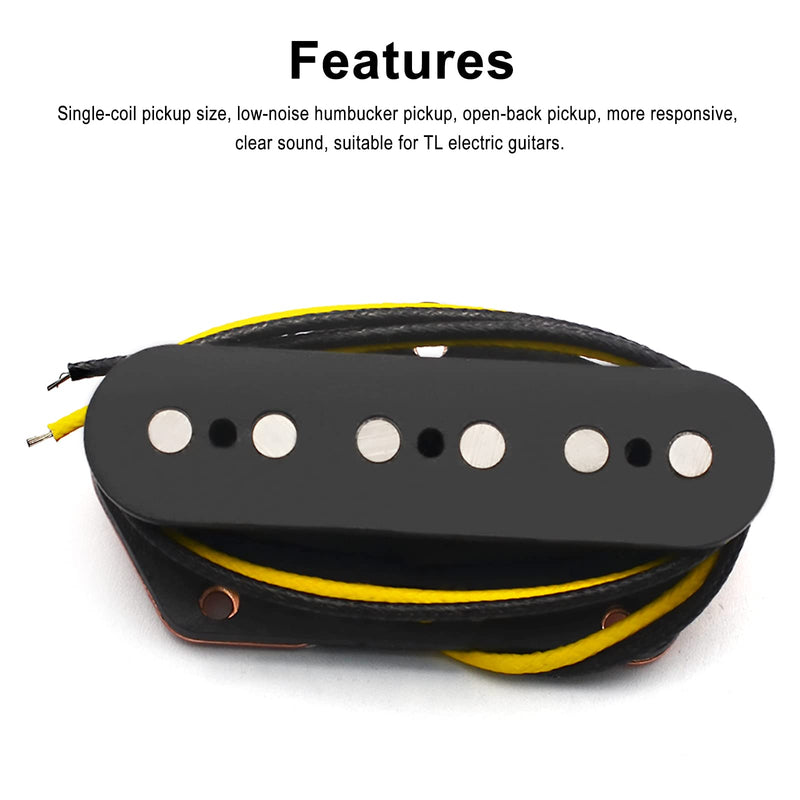 [AUSTRALIA] - SAPHUE Alnico 5 TL Bridge Pickup Fiber Bobbin TL Bridge Pickup Black Guitar Parts 