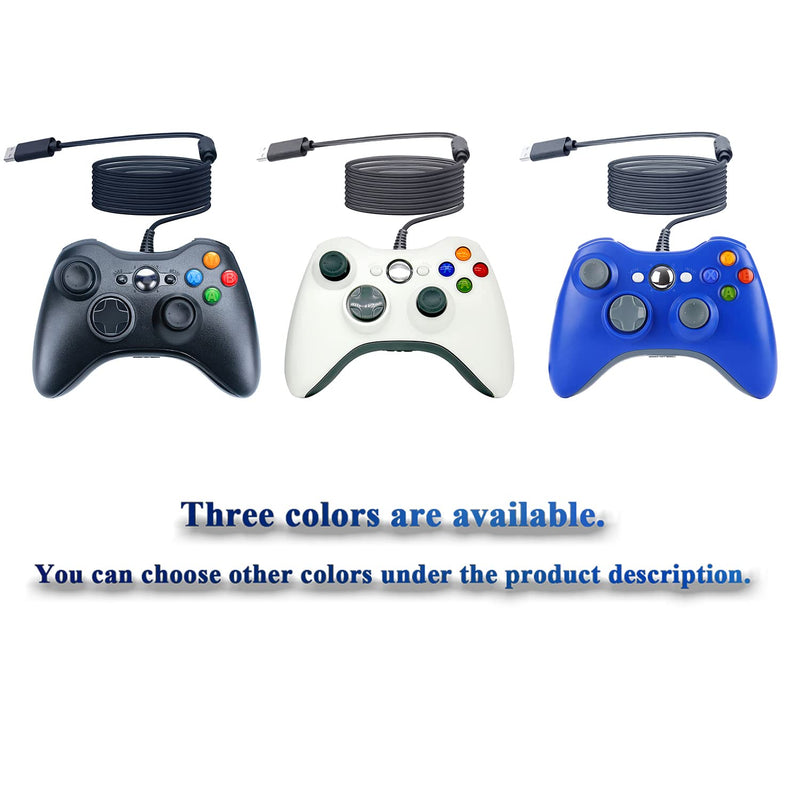 OSTENT Wired Controller Gamepad for Microsoft Xbox 360 Console PC Computer Video Game Color White