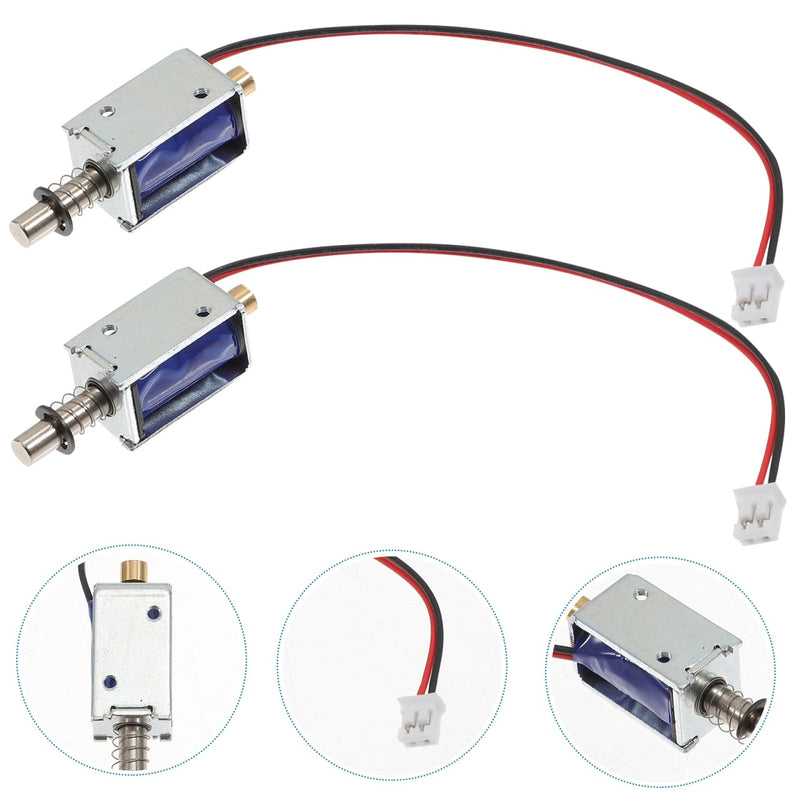BUGUUYO Solenoid Mini 3pcs Push Pull Electromagnet Metal Frame Mini Frame Electromagnet 12V Open Frame Micro Linear Drive Dongguan Metal Magnet
