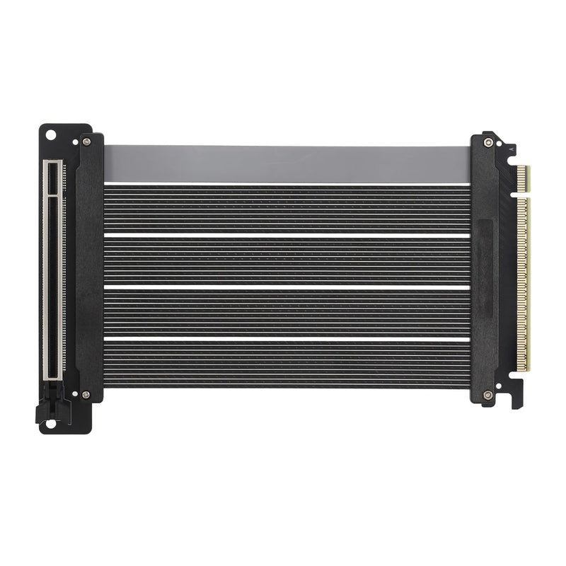 PCIe 5.0 X16 Riser Cable Graphics Card Extension Cable, Vertical Mount GPU Riser Cable for PC Case, Support PCI Express 5.0/4.0/3.0, High-Speed Shielded Flex Ribbon (20CM,Right angle-90 degrees) Right angle-90 degrees 20CM