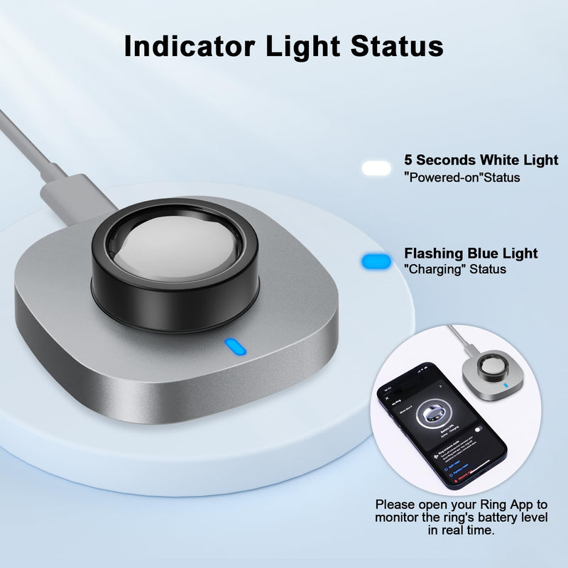 ZOOROO Charger Compatible with Aura-Ring Gen 3 Size 8 | Fast Charging Dock with USB-C Cable