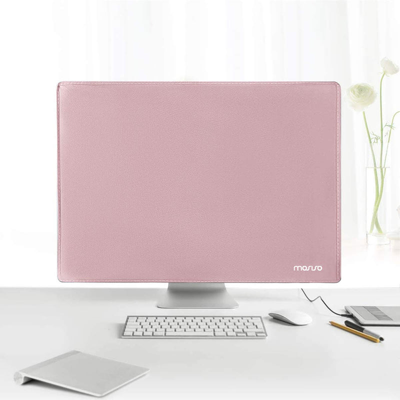 MOSISO Monitor Dust Cover 26, 27, 28, 29 inch Anti-Static Dustproof LCD/LED/HD Panel Case Computer Screen Protective Sleeve Compatible with iMac 27 inch, 26-29 inch PC, Desktop and TV, Pink
