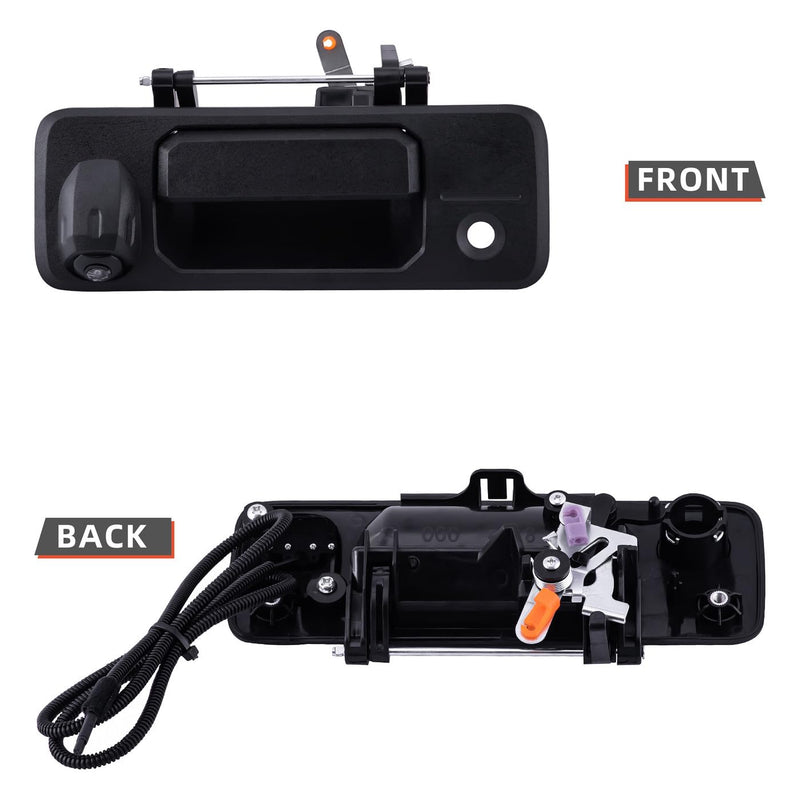 DEAL AUTO ELECTRIC PARTS Tailgate Handle Backup Camera w/Key Hole | Compatible with Toyota 16-23 Tacoma 14-21 Tundra, Built-in Truck Bed Backup Rear View Camera w/Power Cable RCA Plug