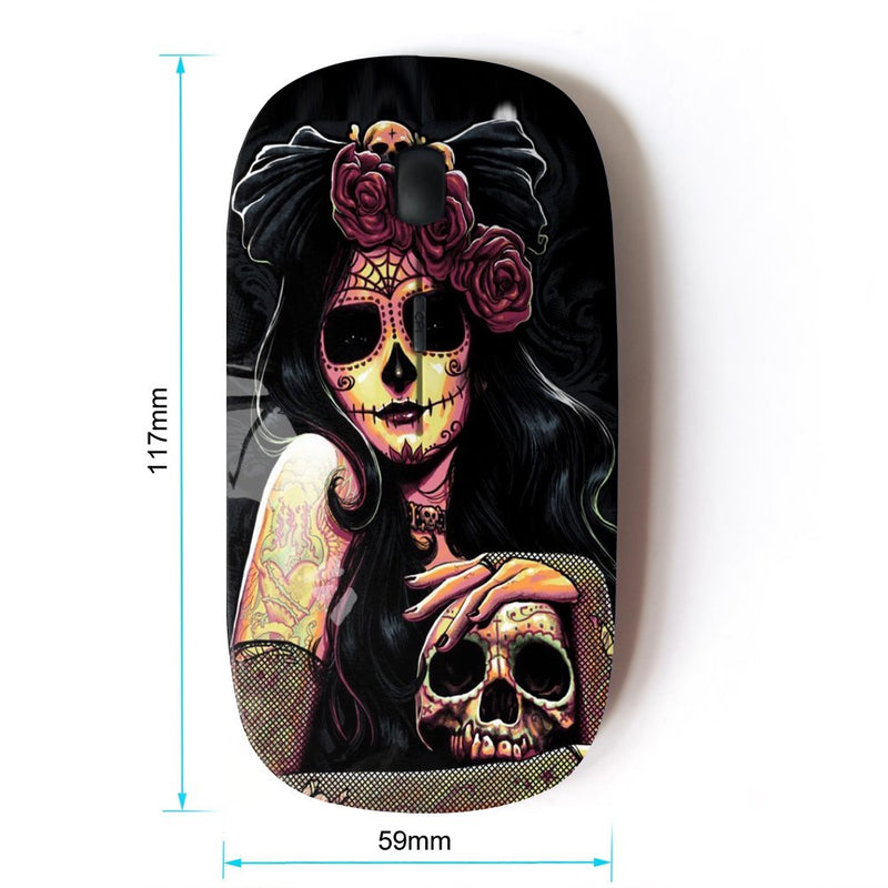 KOOLmouse [ Optical 2.4G Wireless Mouse ] [ Black Rose Skull Death Candy Skull ]