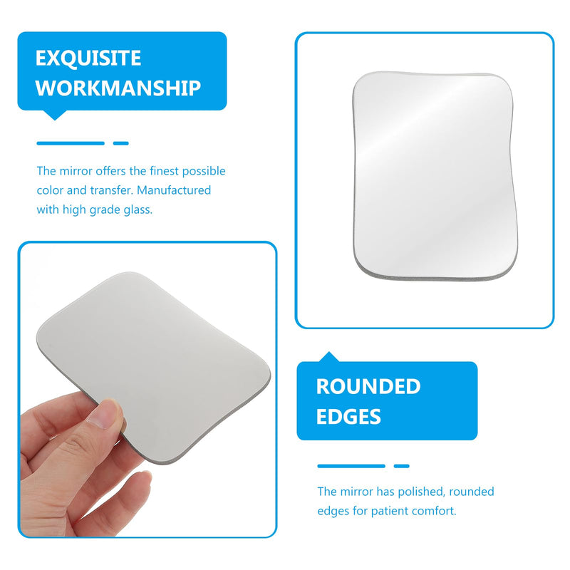 [AUSTRALIA] - Pack of 5 Dental Mirrors, Mouth Mirrors, Dentist Mirrors, Orthodontic Inspection Mirror, Irregular Double-Sided Mirror, Dental Care Set for Clinical Dentists Dentist Mirror 