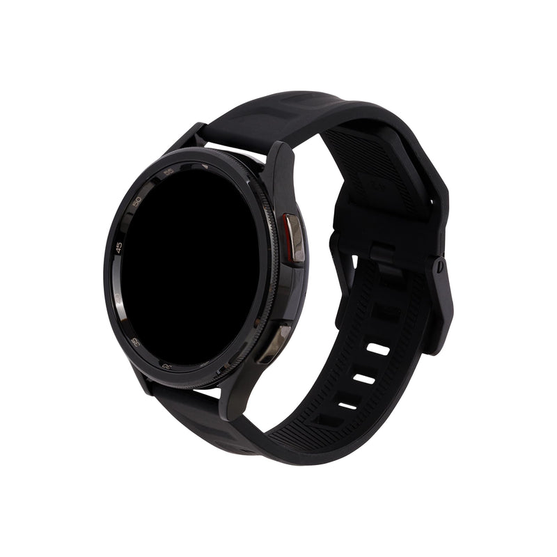 URBAN ARMOR GEAR UAG Compatible with Samsung Galaxy Watch Band Fits 20mm Lug Galaxy Watch 7/6 40/44mm, Watch 6 Classic 43/47mm, Quick Release Soft Silicone Replacement Sport Strap Black