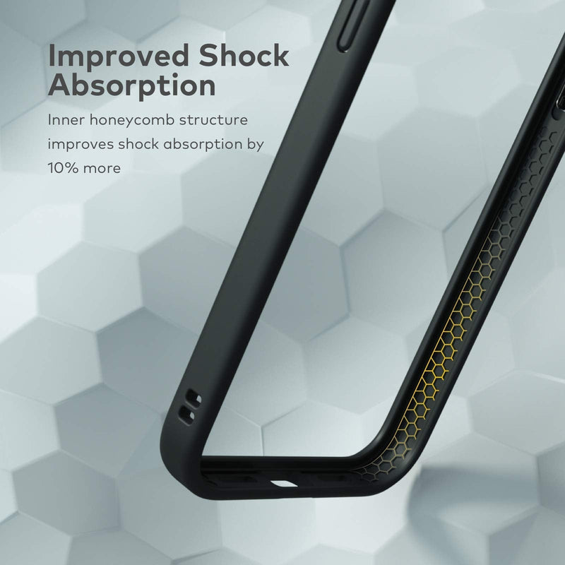 RhinoShield Bumper Case Compatible with [iPhone 12/12 Pro] | CrashGuard NX - Shock Absorbent Slim Design Protective Cover 3.5M / 11ft Drop Protection - Graphite iPhone 12/12 Pro - Graphite
