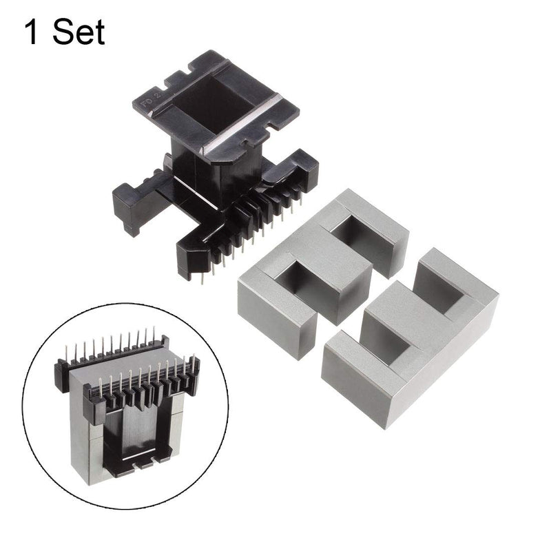 sourcing map Transformer Coils Ferrite Core Vertical Ferrite Halves and Coil Set 1 Sets EE55B