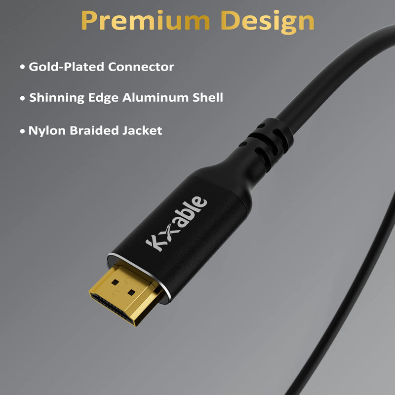 8K USB C to HDMI 2.1 Cable 30 FT, (8K@60Hz,4K@120Hz, HDR), Thunderbolt 3/4 Compatible, for iPhone 15 Series, MacBook Pro/Air, iPad Pro, Galaxy S23, Note 20, Surface, Dell, HP, with 2 HDMI Adapters 30FT