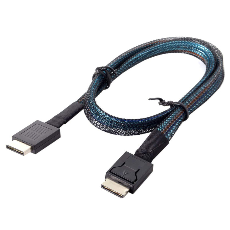 chenyang SFF-8611 Cable OCuLink PCIe PCI-Express 4.0 SFF-8611 4i Male to SFF-8611 Male Data Extension Cable 50cm for eGPU GPD Win Max2 External Graphics Card & SSD SFF-8611 - SFF-8611