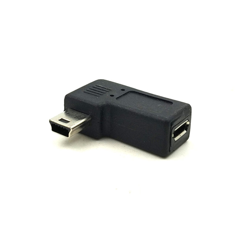 Duttek Micro USB to Mini USB Combo Adapter, Right Angle 90 Degree 1 pc Mini USB Male to Micro USB Female Adapter + 1 pc Mini USB Female to Micro USB Male Adapter Converter