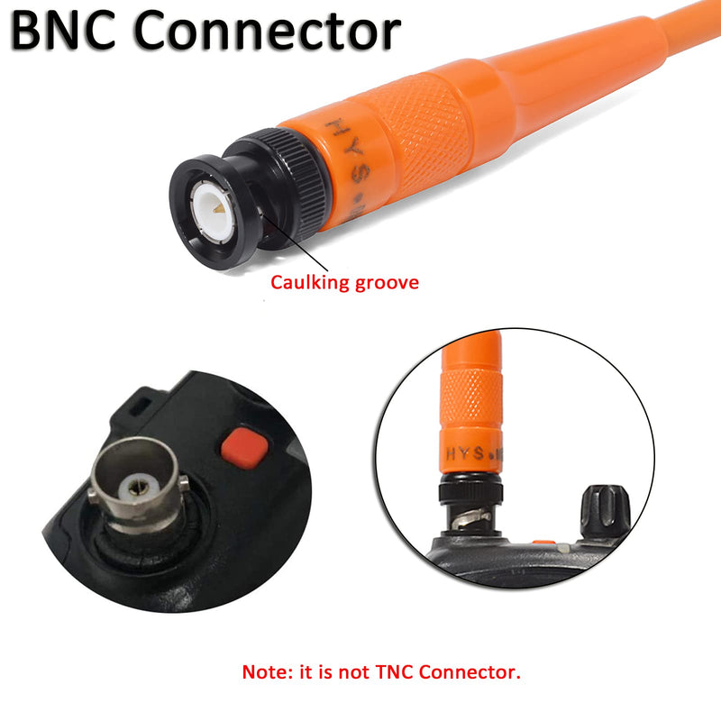 [AUSTRALIA] - HYS BNC HT Antenna, 144/440 MHz Dual-Band High Gain Handheld Antenna for ICOM IC-V9 Motorola HT440 CP500 Uniden Bearcat Whistler VHF/UHF Ham Radio (Pack of 2) Orange 2pcs 