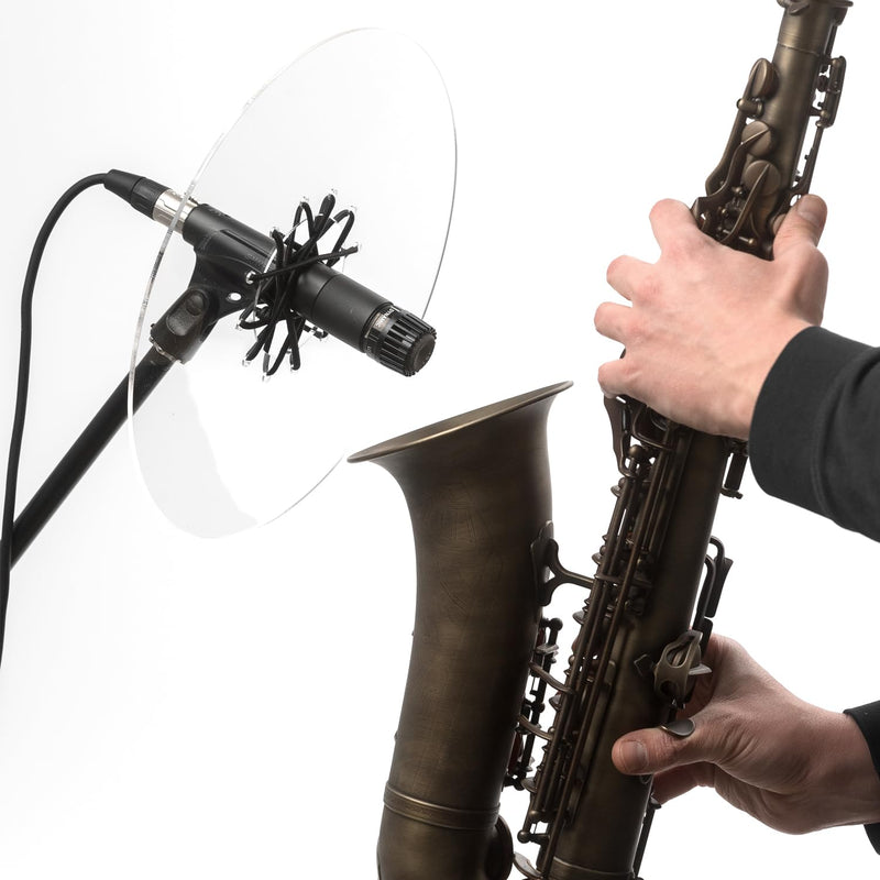 [AUSTRALIA] - Deflector for trumpets, trombones, bass trombones, flugelhorns, saxophone mirror, acrylic reflector for horn (Clear, Wind Instruments(universal)) Wind Instruments(universal) Clear 
