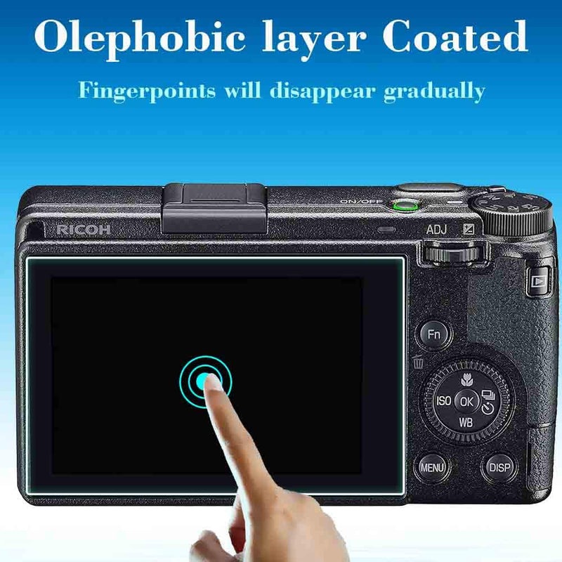 GR III Screen Protector for Ricoh GR III Digital Camera,ULBTER 0.3mm Ultra-Clear 9H Hardness Tempered Glass Flim Edge to Edge Protection, Anti-Scrach Anti-Fingerprint Anti-Bubble Anti-Water [3 Pieces]
