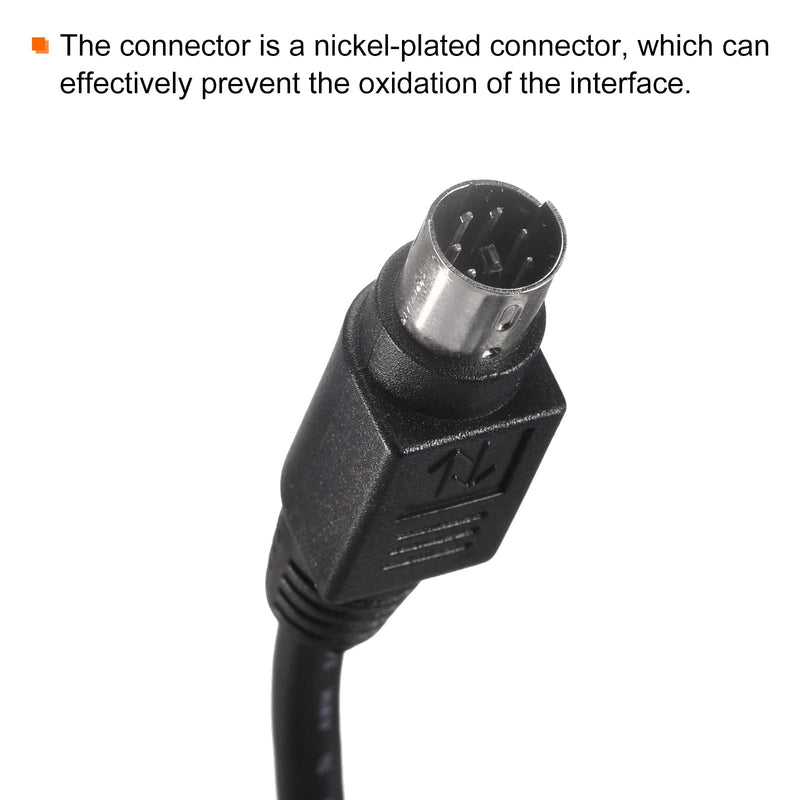 [AUSTRALIA] - MECCANIXITY PS/2 Mouse and Keyboard Extension Cable 6 Pin 1.64 Feet Male to Female for PC Black 