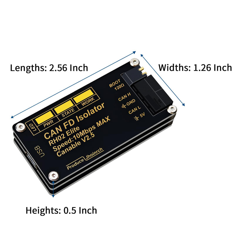 [AUSTRALIA] - Isolated USB to CAN FD Adapter Converter Based on CANable V2.5 Supports Up to 10Mbps 