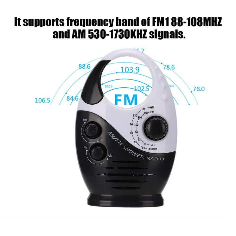 [AUSTRALIA] - AM/FM Radio, Multifunctional Portable Shower Bathroom Hanging Music Radio Built-in Speaker Daily Sound 