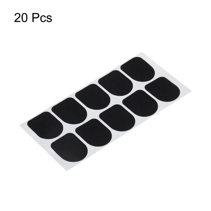 MECCANIXITY Gloves Touch Screen Sticker Ultra High Sensitivity Flexible Carbon Fiber Ultra Thin Stickers Black for Gloves, Pack of 20