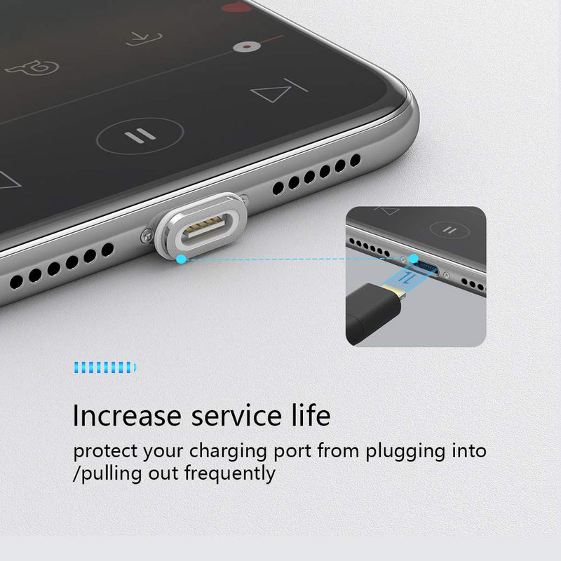 NetDot Gen10 Magnetic Fast Charging USB-C to USB-C Adapter Converter Compatible with Type-c Smartphones(3 Pack Blue) 3