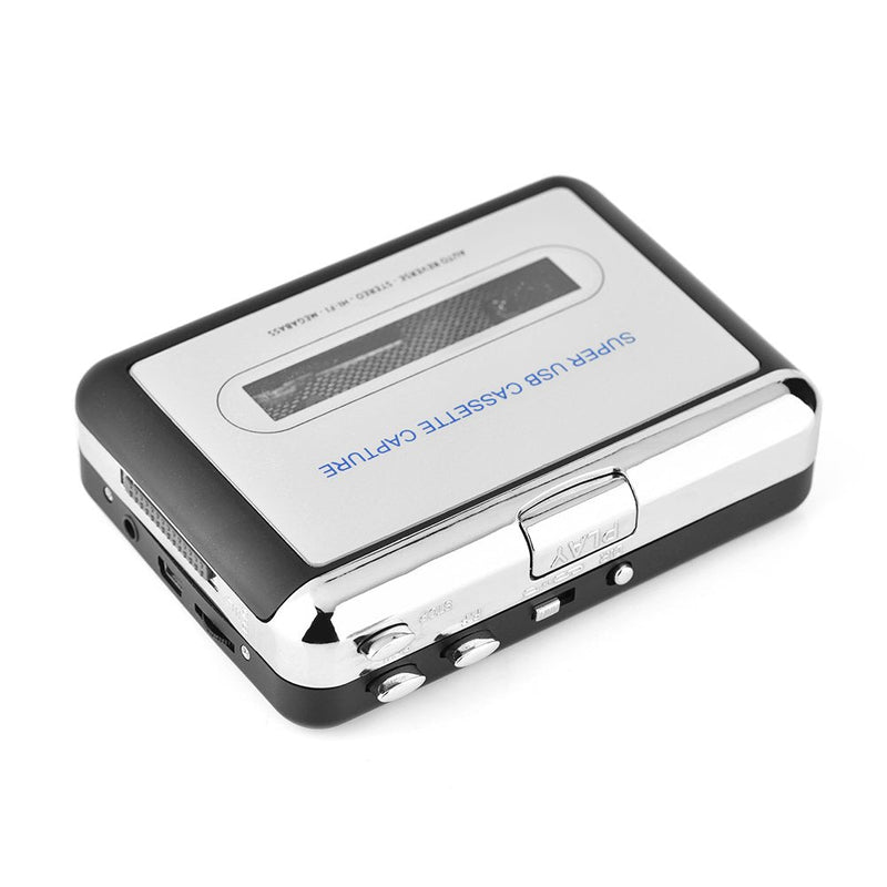 [AUSTRALIA] - Portable Cassette to MP3 Converter with Headphones Transfer USB Cassette Tape to PC MP3 CD Switcher Converter Capture Audio Music Player 
