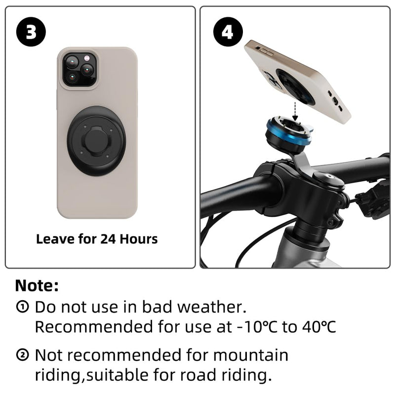 [AUSTRALIA] - Upgrade Bike Phone Mount, Magnetic Cell Phone Clip for Bicycle/Scooter Handlebar Compatible with iPhone 15/14/13 Pro Max, Samsung and More (Black&Blue-01) Black&Blue-01 