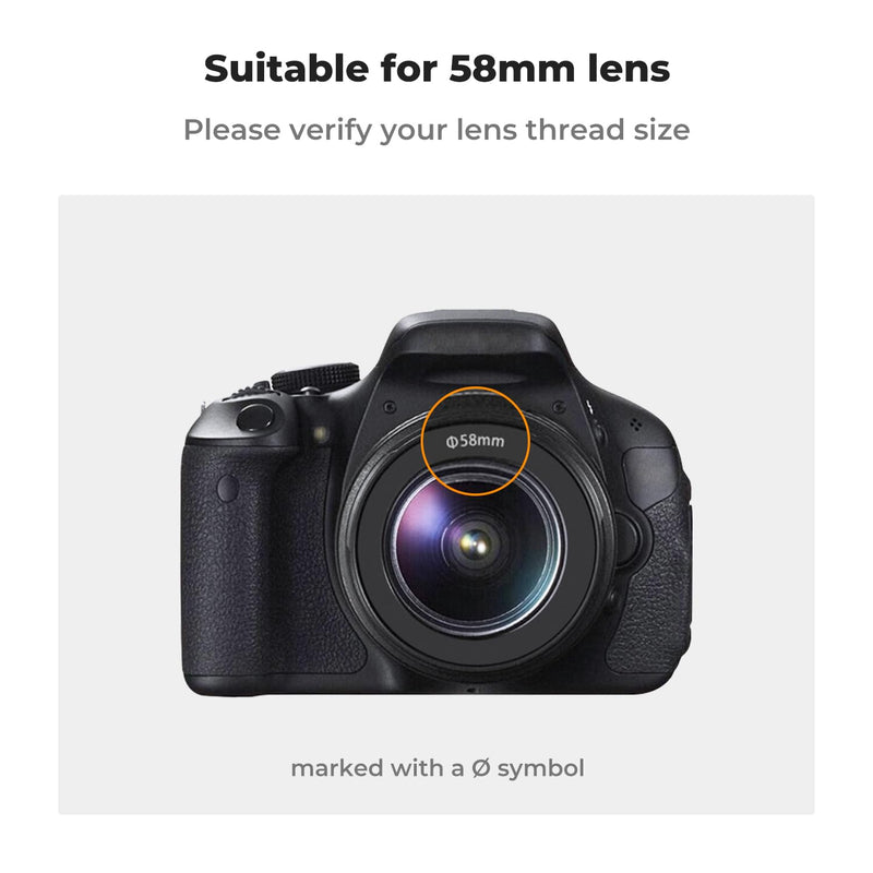 [AUSTRALIA] - K&F Concept 58mm Tulip Flower Lens Hood for Canon Rebel T8i T7 T7i T6i T6 T6s T5i T5 T4i T3i SL3 SL2 SL1 DSLR Cameras with RF24-50mm F4.5-6.3 is STM, EF 75-300mm f/4-5.6 III,EF 50mm f/1.4 USM Lens 